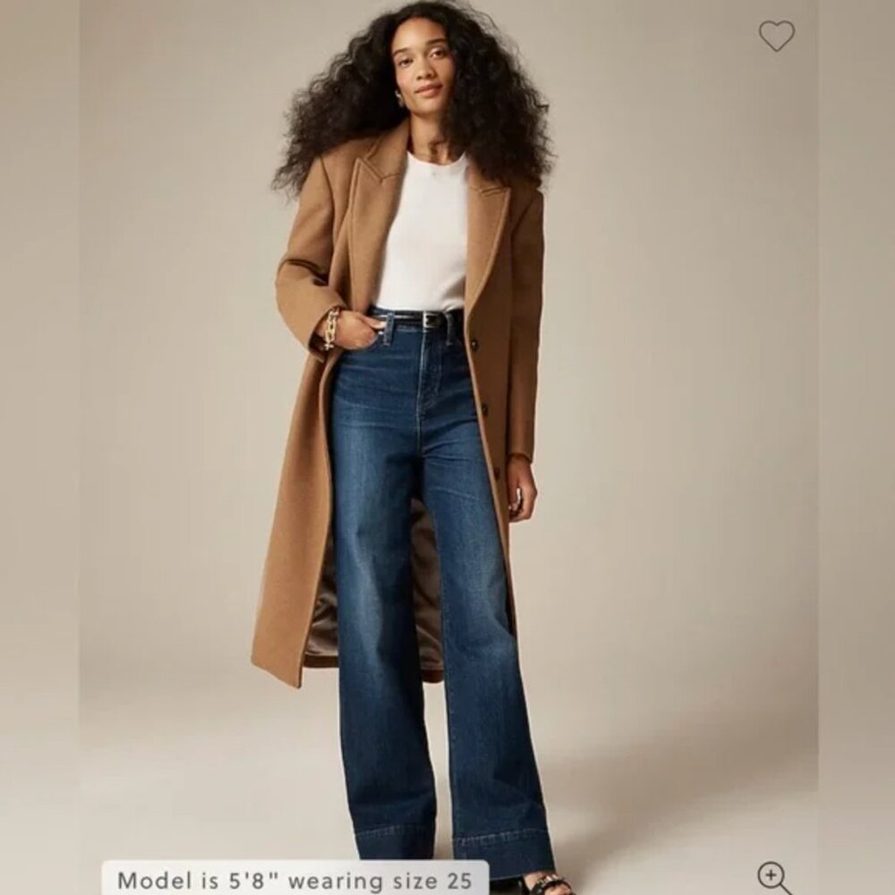 NWT J. Crew High Rise Denim Trouser Jean Henry Louie Wash Size 26